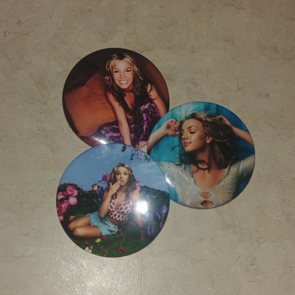 Set of 3 Britney Spears Buttons